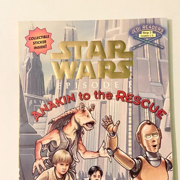 Vintage 1999 Anakin To The Rescue Star Wars Episode 1 Book with Stickers - Picture 4 of 16